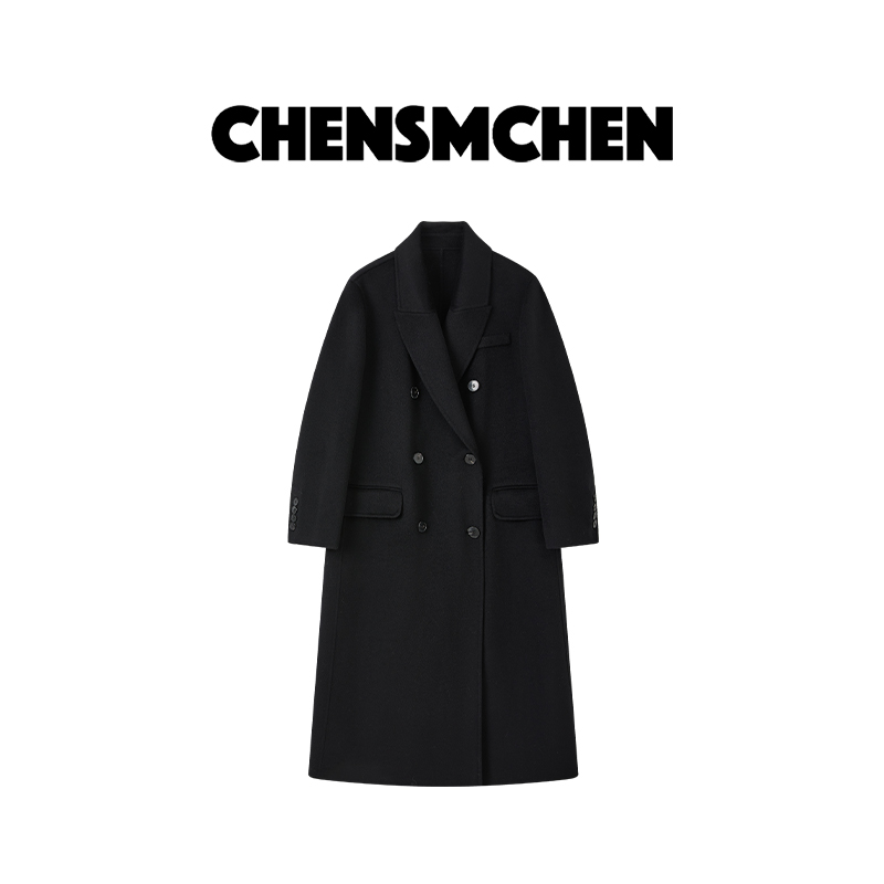 CHENSMCHEN 100山羊绒毛呢大衣女秋冬时尚高级感大衣CSD10911JX