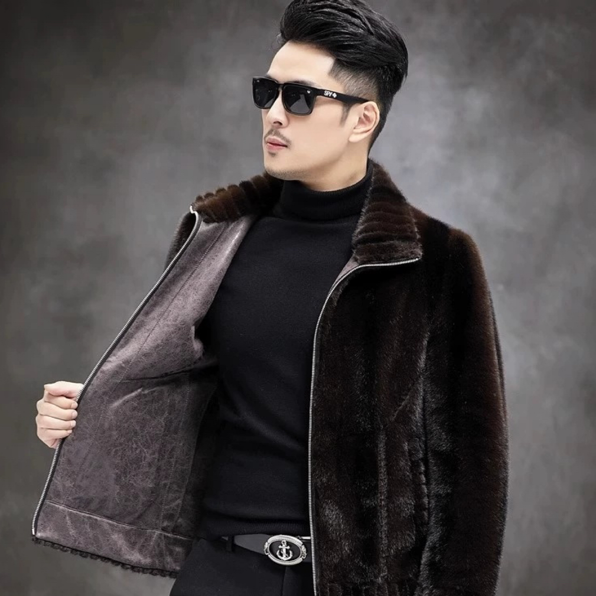 短款时尚夹克翻领长袖连帽外观散口内里收口男外套 158norka