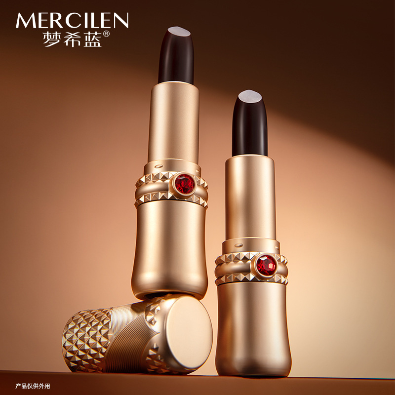 黑曜秘境持妆固色淡纹持久雾面温变变色保湿精华口红彩妆防水哑光