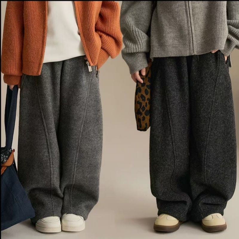 【治愈系】儿童加绒弯刀裤2025秋冬新款两穿亲子装