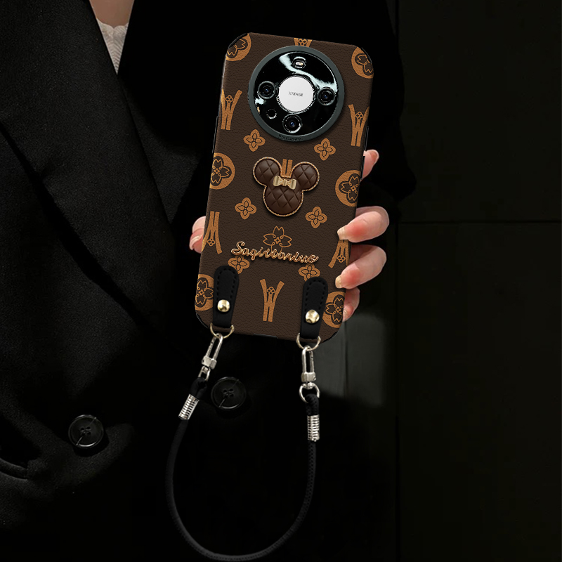 汇客凡品【华为Mate60/Pro】轻奢皮质荔枝纹ins风创意防摔手机壳