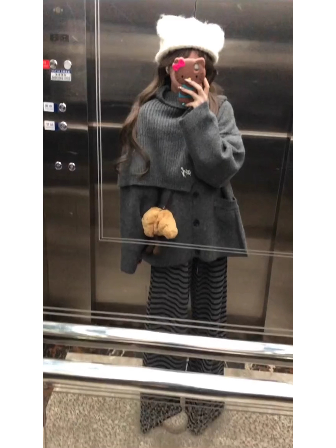 韩系氛围感套装女秋季慵懒风灰色围脖长袖毛衣开衫外套上衣两件套