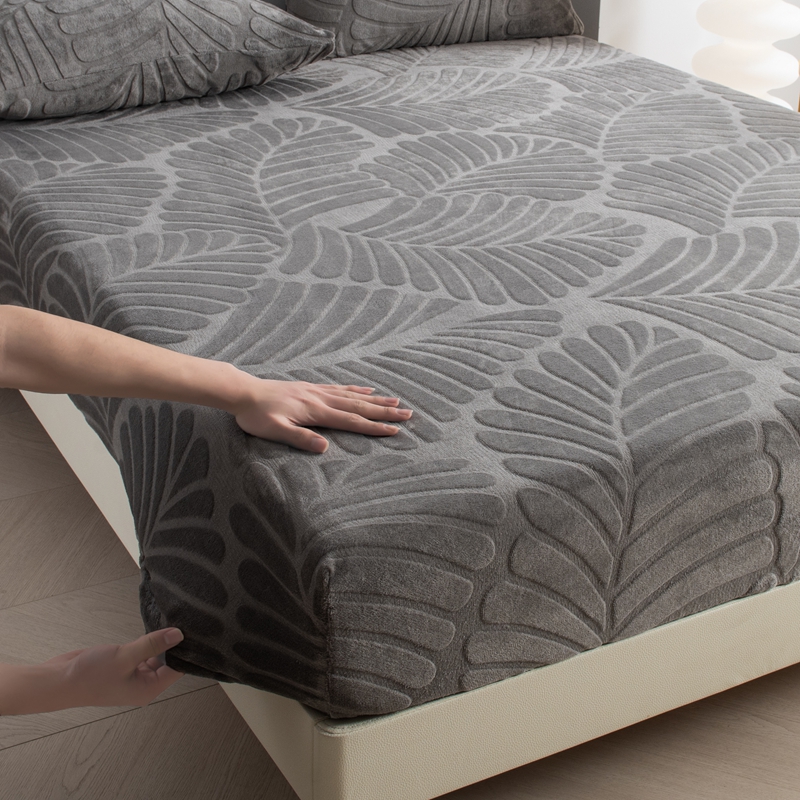 25年新款秋冬牛奶绒防滑床单加绒防尘罩床床垫保护套保暖床罩