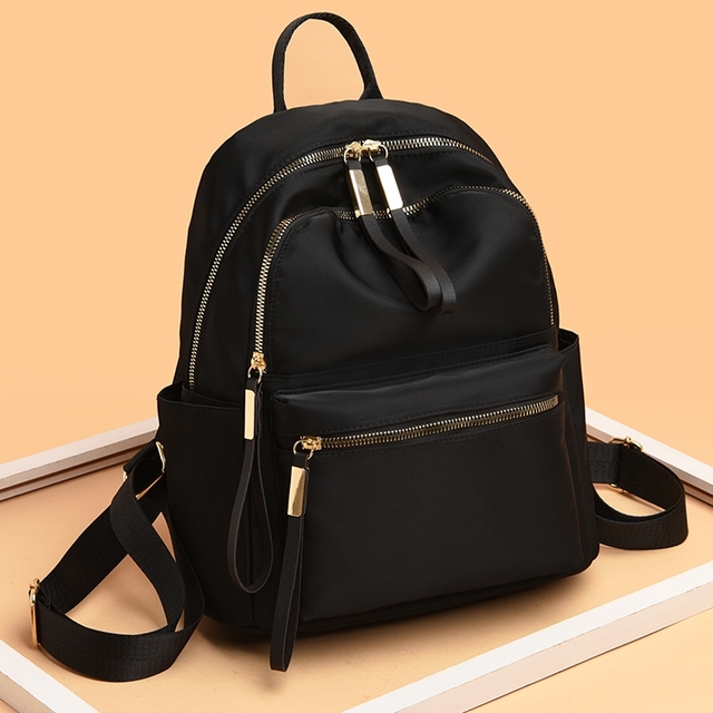 牛津布双肩包女2025新款潮韩版超火百搭休闲 旅行帆布小揹包女包