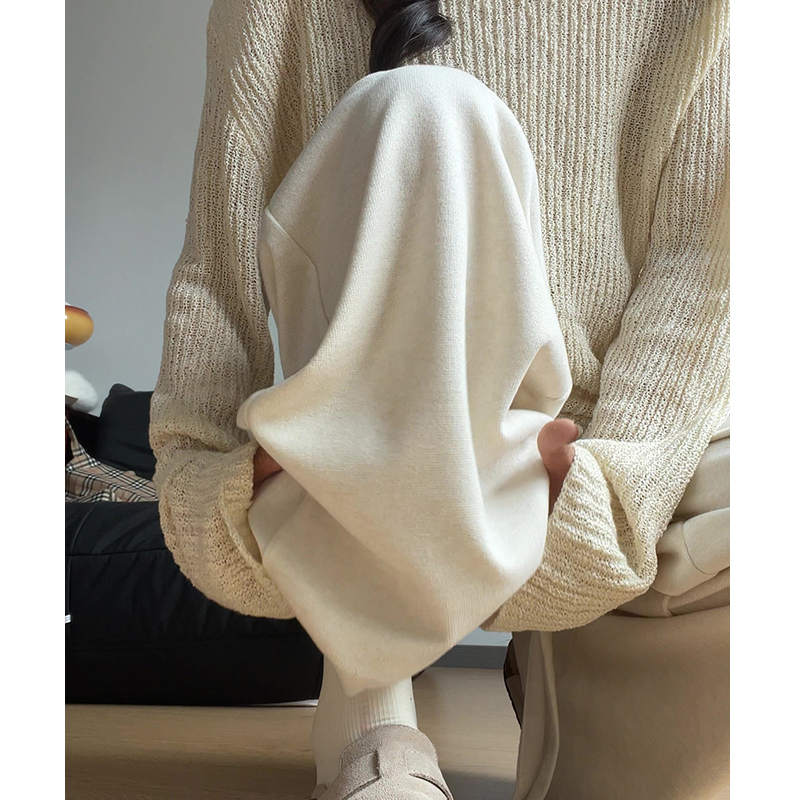 慵懒风加绒糯米裤2025新款女秋冬垂坠感软糯松弛感运动宽松阔腿裤