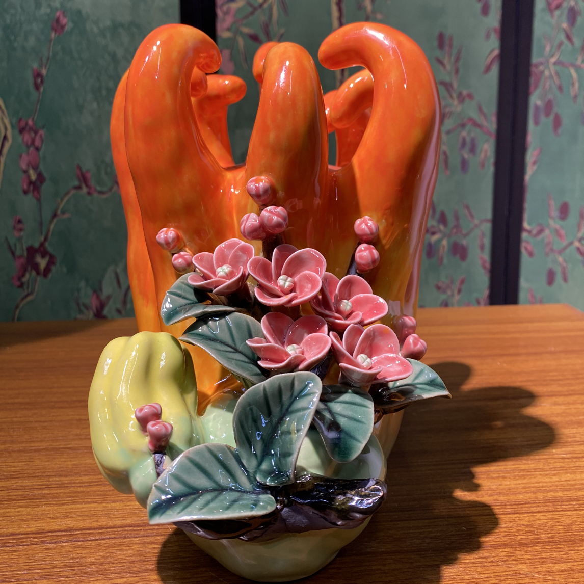 《招米佛手》石湾手工陶瓷摆件长20高20适合客厅玄关会所送礼开张