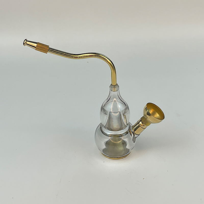 老式复古水过滤葫芦烟嘴亚克力透明铜合金粗支两用
