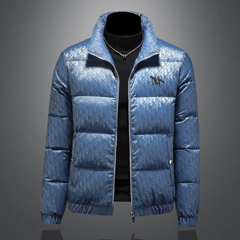 GAILENLASUT/吉伦略索白鸭绒羽绒服男印花外套潮流冬季短款轻奢