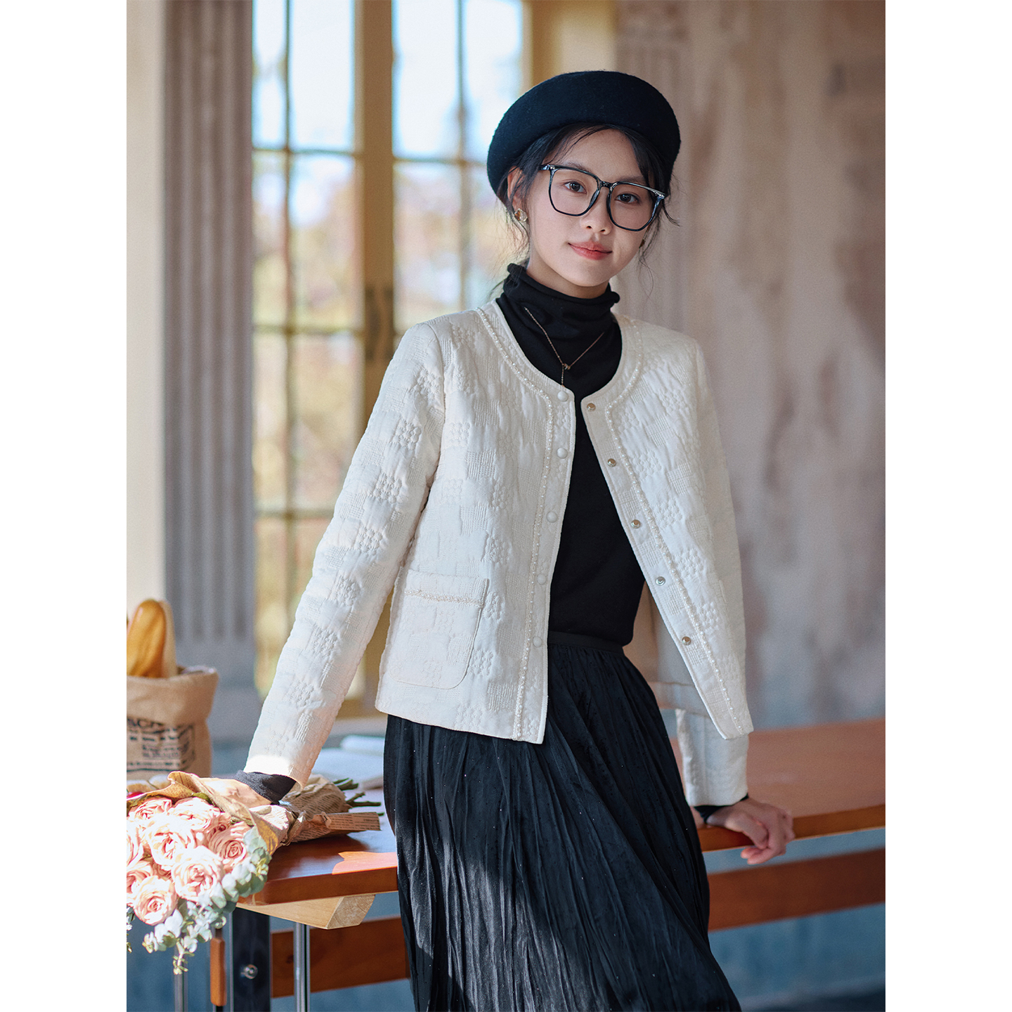 红念百搭小香风棉服外套女短款小个子高级感2025年秋冬季新款上衣