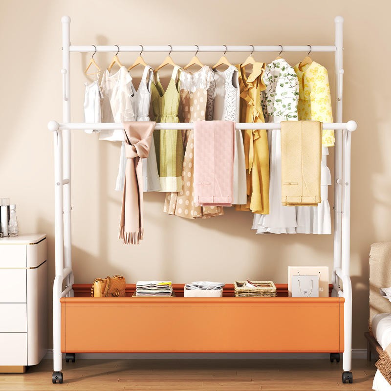 移动卧室衣帽架室内轻晾衣架收纳挂衣架可衣服落地奢多功能家用