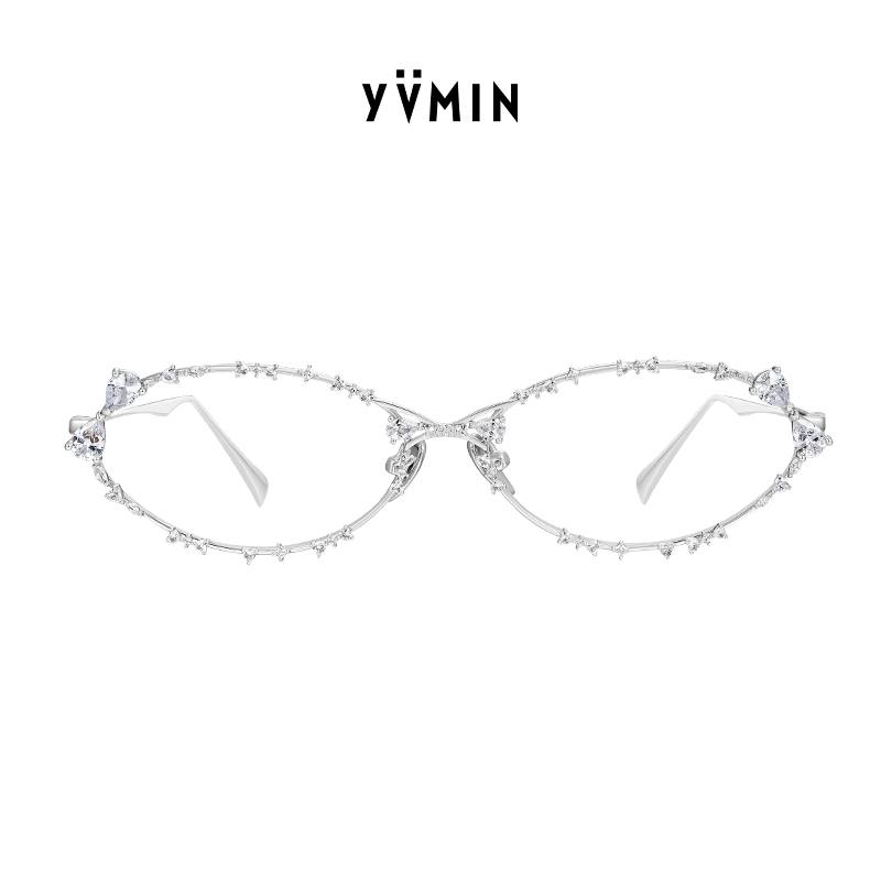 YVMIN/尤目镶嵌金属框眼镜原创设计装饰镜框太阳镜可替换镜片