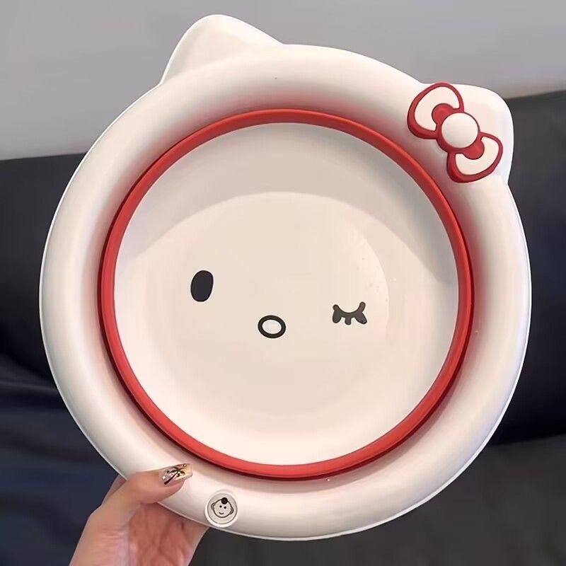 可爱学生宿舍用折叠盆洗脸盆子家用洗头盆便携式旅行洗衣盆小号LX