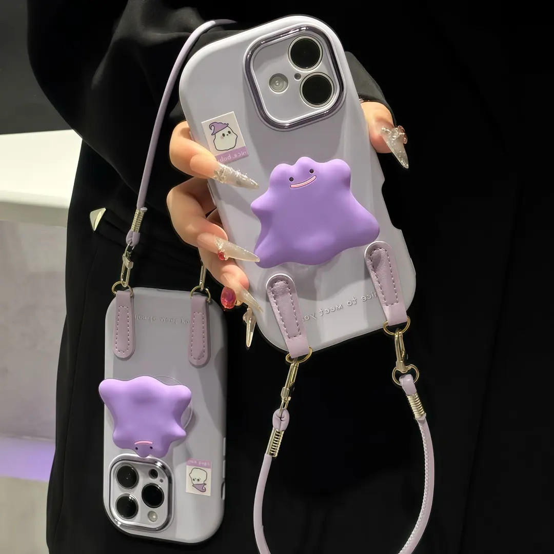 怪兽支架挂绳适用苹果16/17手机壳iPhone15小米14vivoppo华为p70