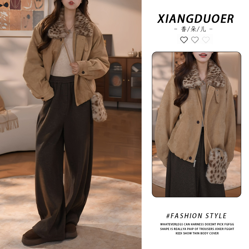 日系慵懒风气质宽松百搭外套女士2025秋冬新款常规保暖时尚棉服