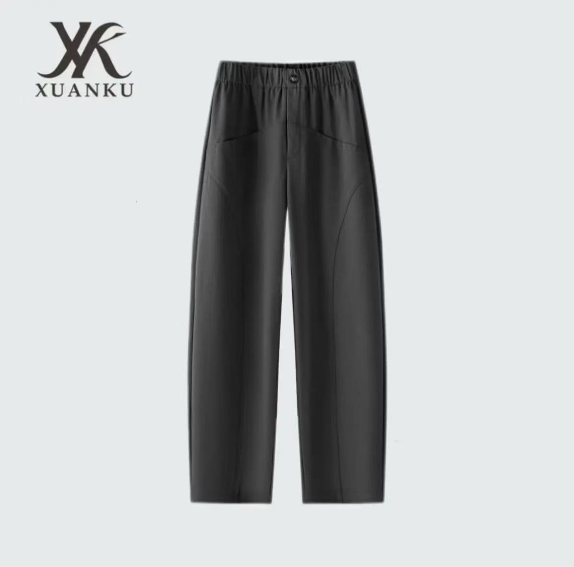 【XUANKU】25年秋季生态棉不皱不鼓包透气舒适休闲时尚弯刀裤2657