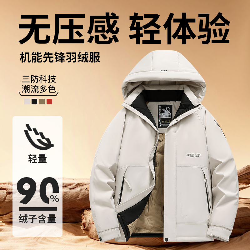 【崔万志】羽绒冲锋外套情侣保暖90绒机能先锋极寒羽绒服#8698