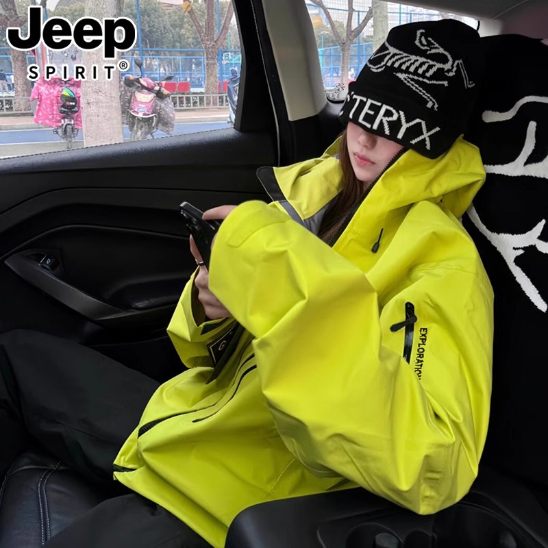 【小白子专属】JEEPSPIRIT冲锋衣男女同款春秋季三合一防风防水外套