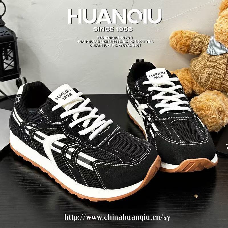 环球透气超轻运动鞋女2025秋季新款百搭休闲高端厚底增高阿甘鞋女