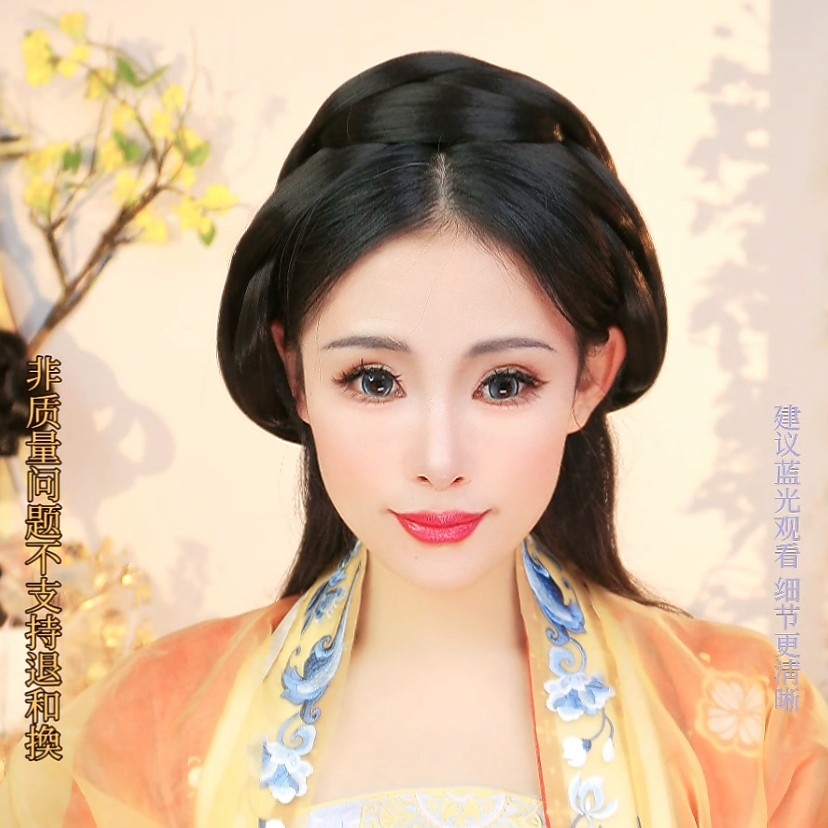 古茗髻 蓝熙亚莉 超日常 二次元汉服古风 全手工制作发髻