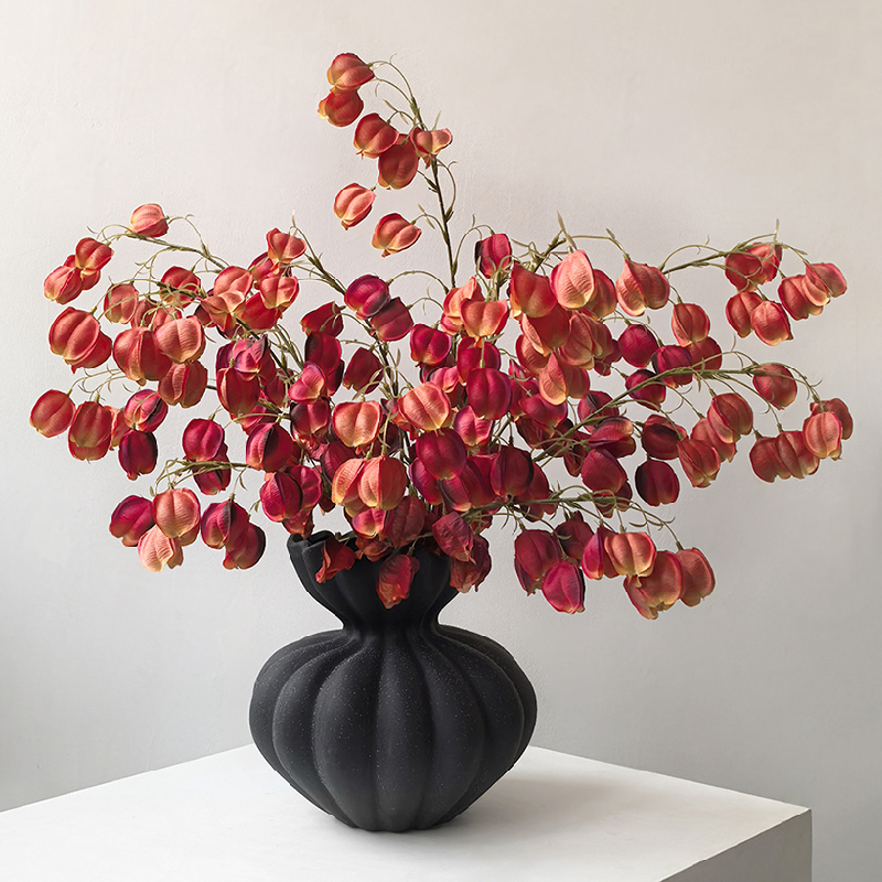 态生活轻奢风灯笼花仿真假花客厅玄关创意高颜值仿真花束花艺摆设