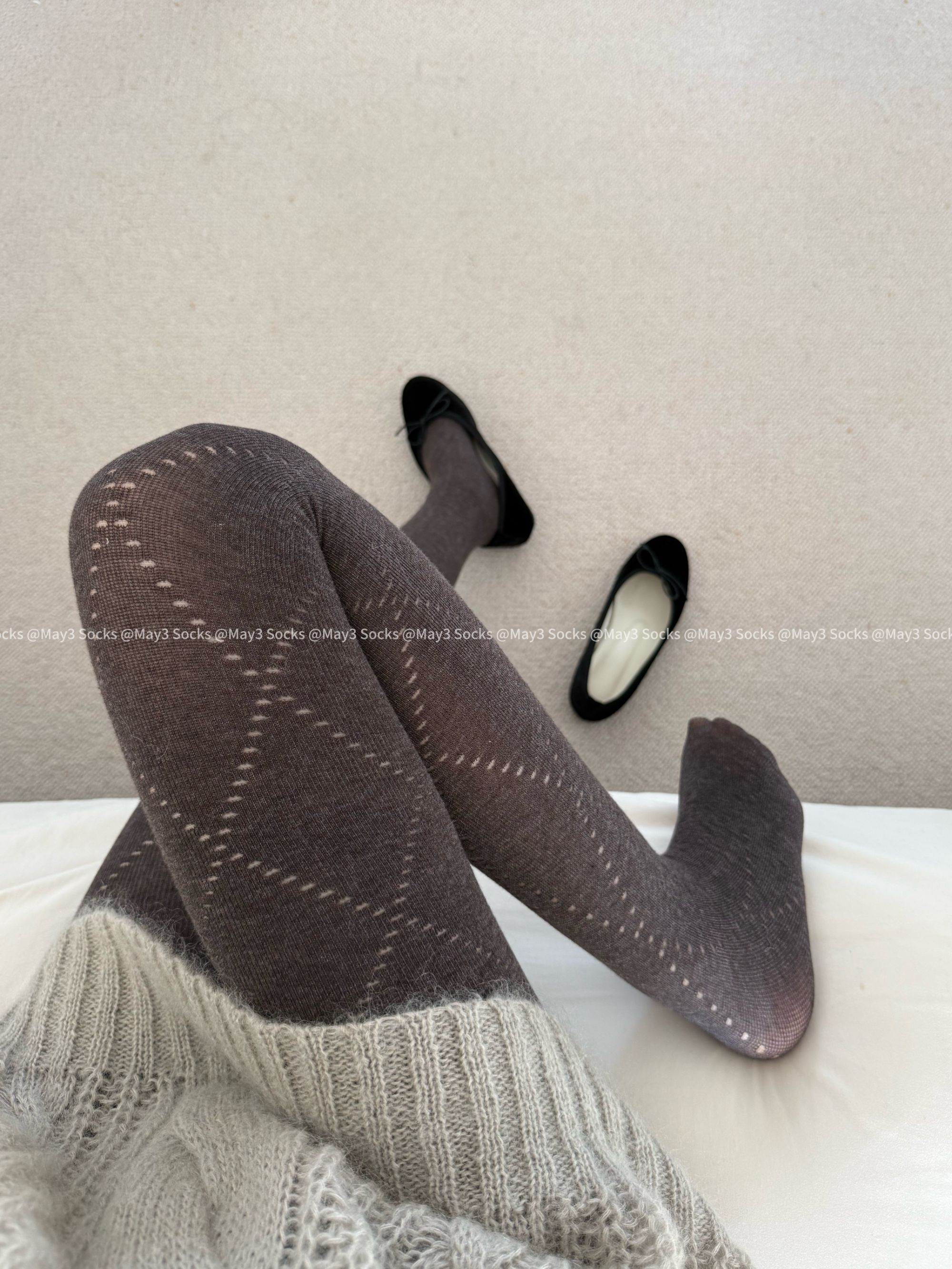 “秋冬的复古菱格”无骨纯棉打底袜连裤袜经典四色