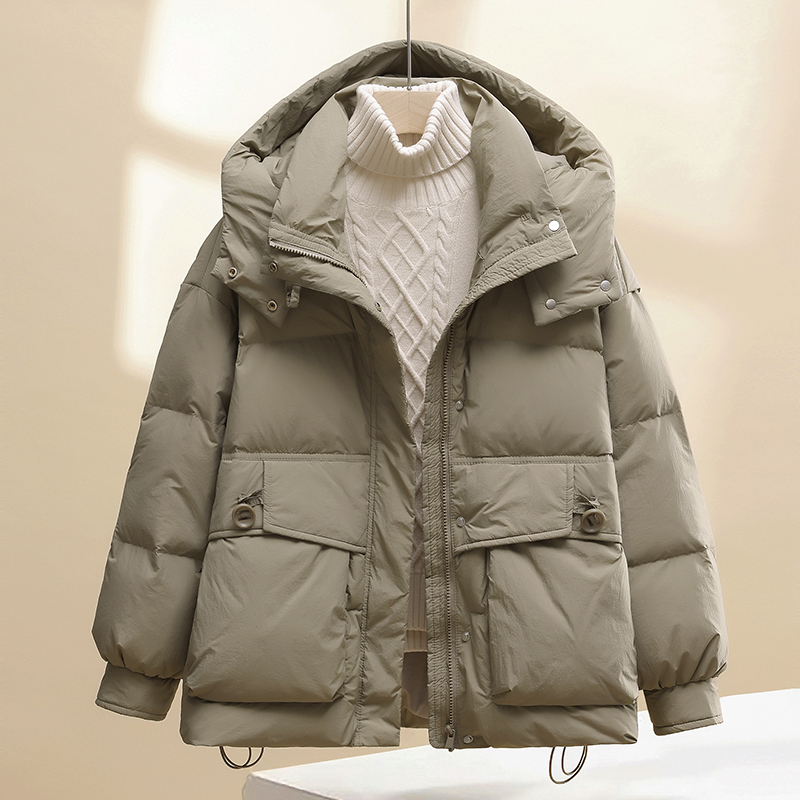 001棉服女短款2025冬季新款韩版宽松ins棉袄外套加厚保暖连帽棉服