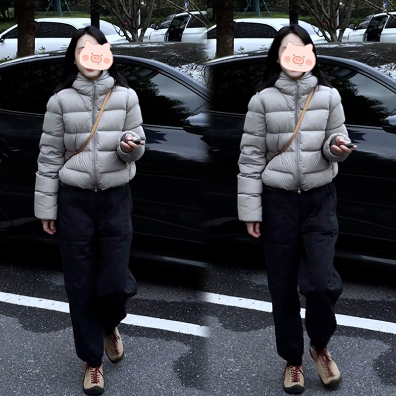 2025年秋冬时尚套装穿搭一整套排骨棉服外套搭配夹棉加厚裤子女潮