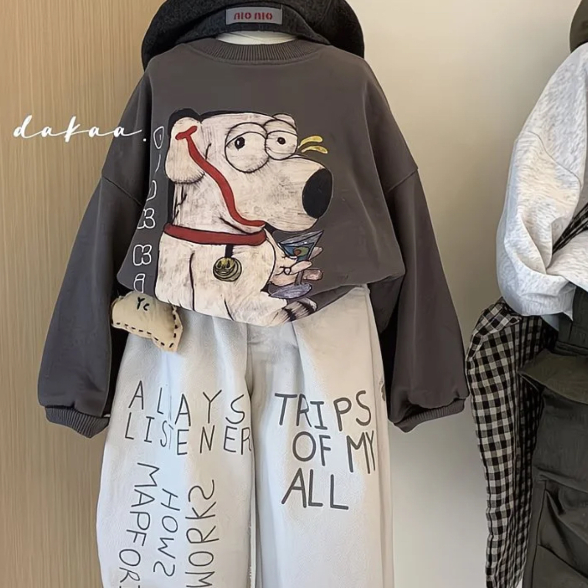 儿童春秋套装休闲韩版宽松套装卡通宝宝卫衣上衣秋季男春秋时尚