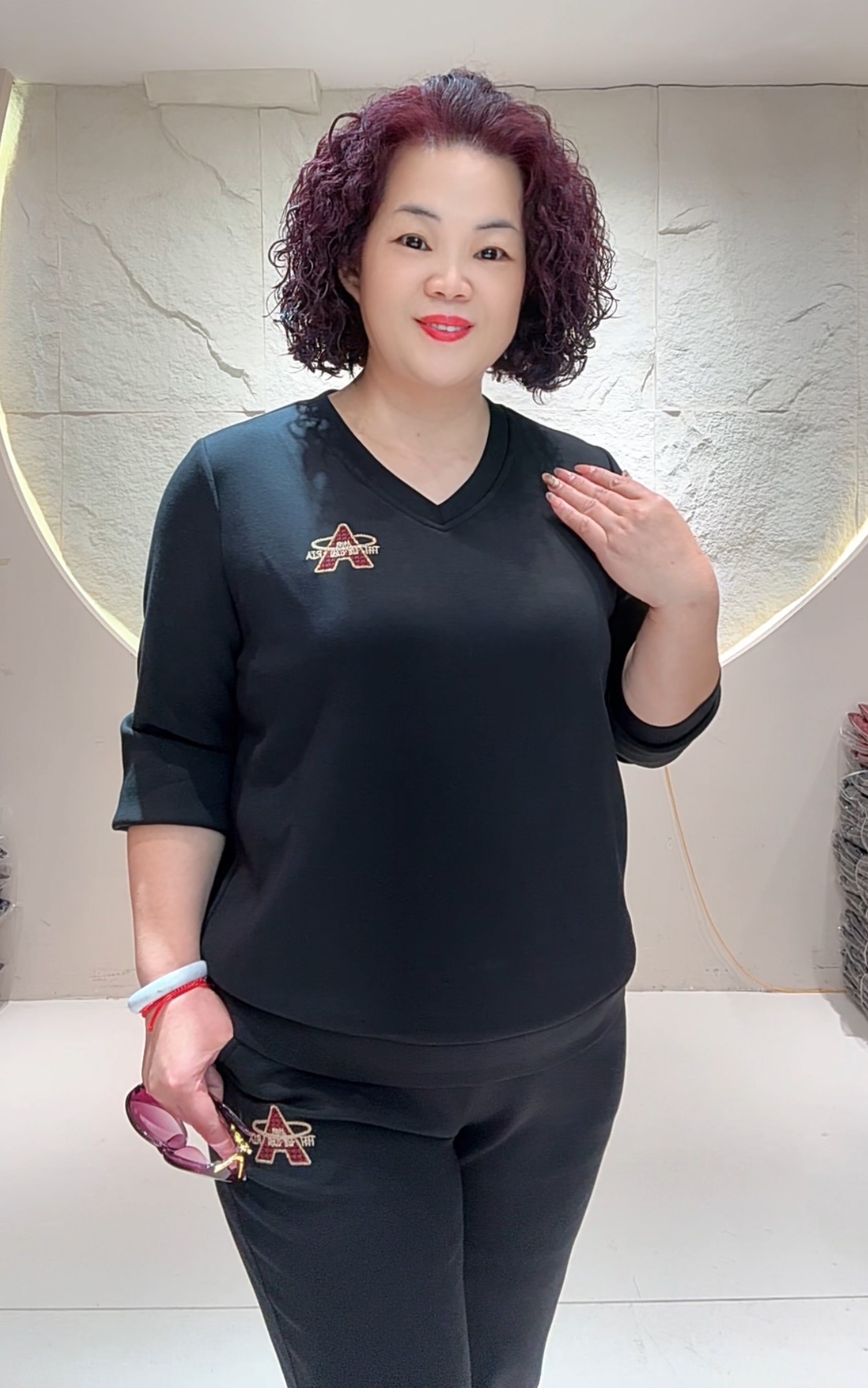 套装8816秋冬大码妈妈装厚款网红洋气保暖显瘦气质减龄运动套装