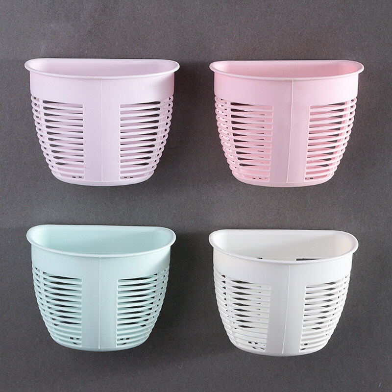 厨房葱姜蒜调料免打孔置物架收纳篮墙上壁挂式收纳筐收纳盒多功能