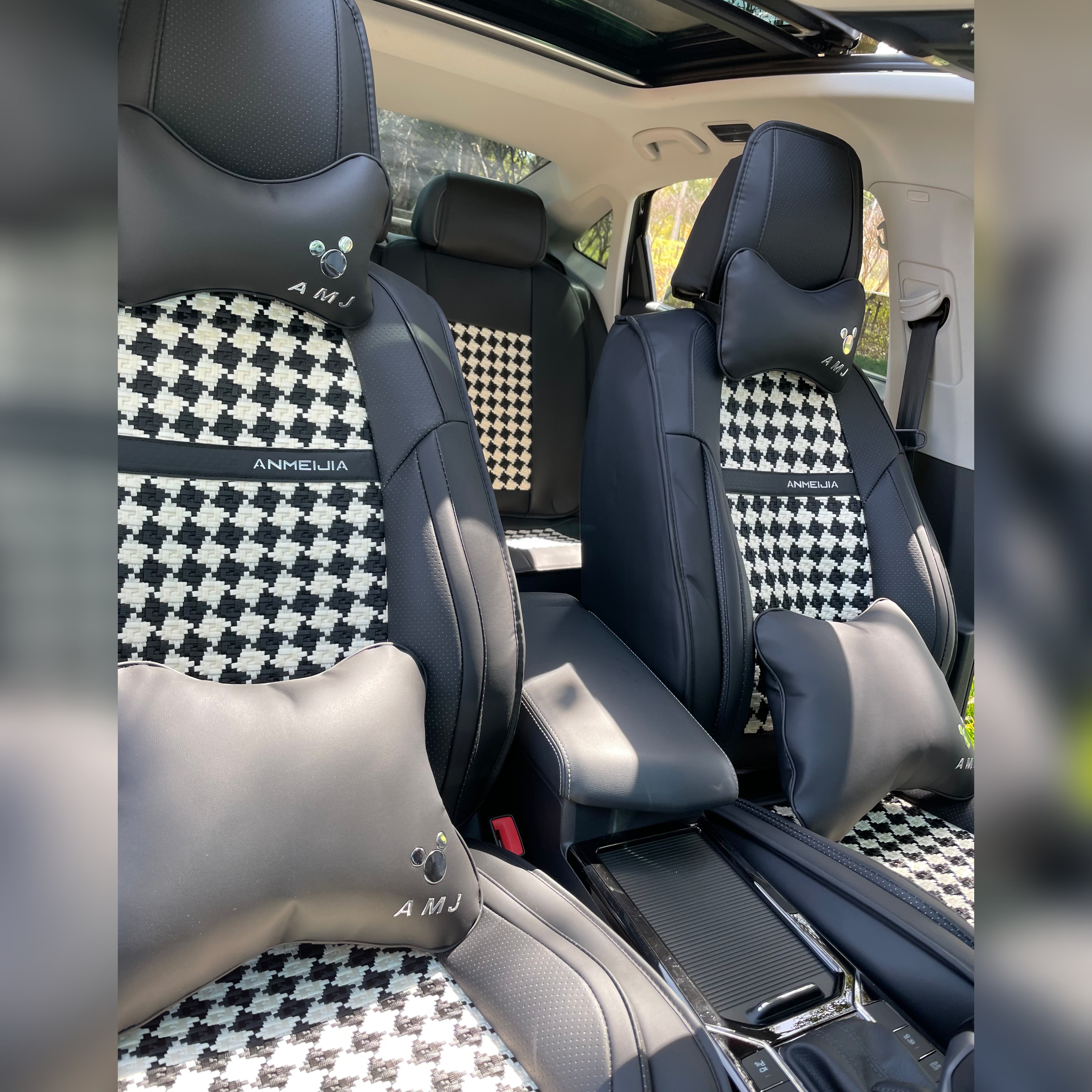 新款纳帕皮速腾轩逸逍客思域全包围四季汽车坐垫冰丝透气夏季座垫