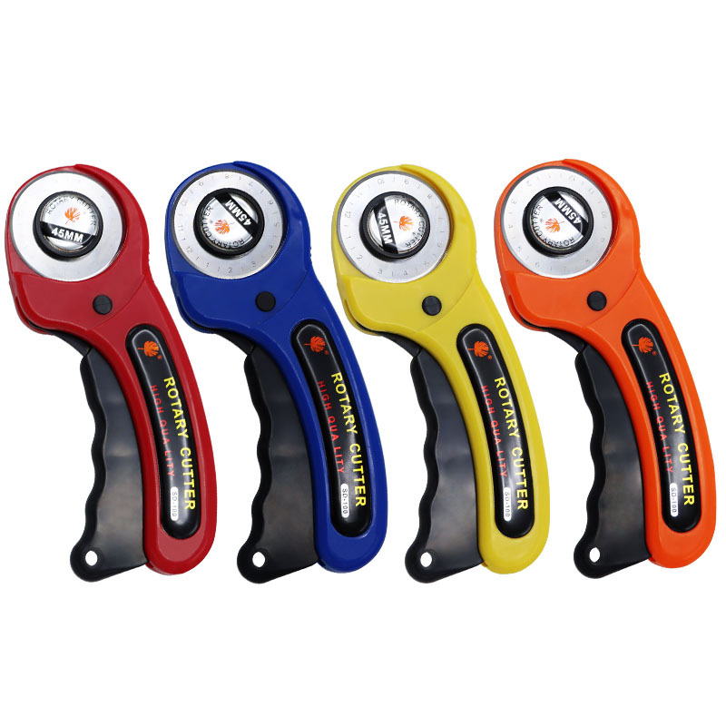 拼布滚刀 滚轮刀 45mm皮革切割刀配刀片 橡胶圈切割刀片手柄滚轮