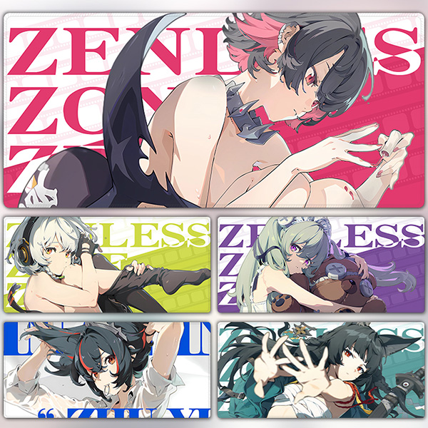 绝区零鼠标垫桌垫男生游戏妮可艾莲鲨鱼妹莱卡恩键盘垫电脑桌面