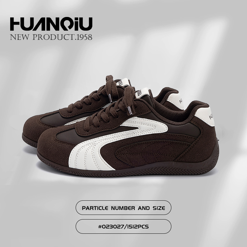 环球流光风隐形增高情侣美式鞋子2025秋季新款百搭女鞋皮面德训鞋