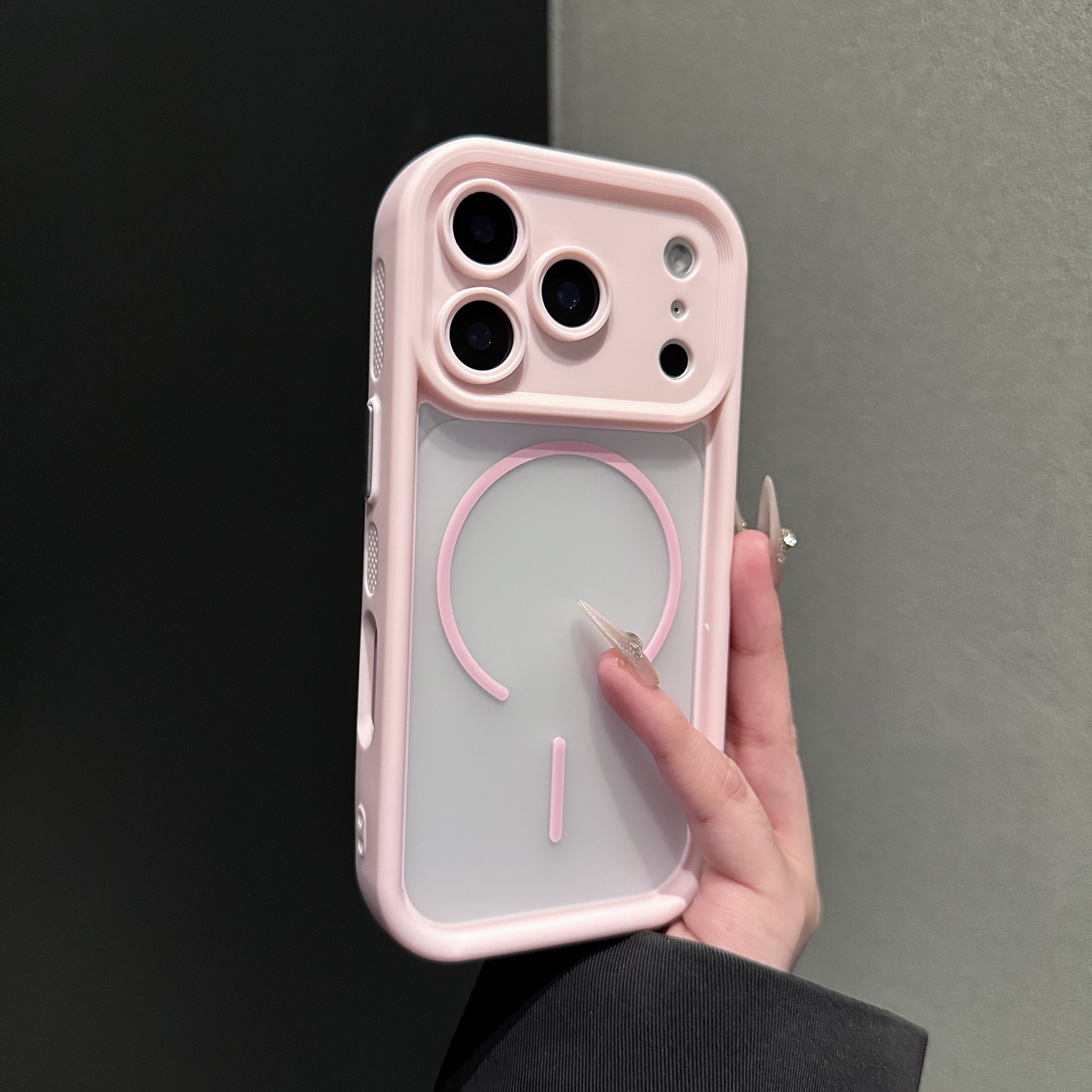 ins多巴胺磁吸适用苹果17ProMax手机壳iPhone16pro高级感磨砂肤感