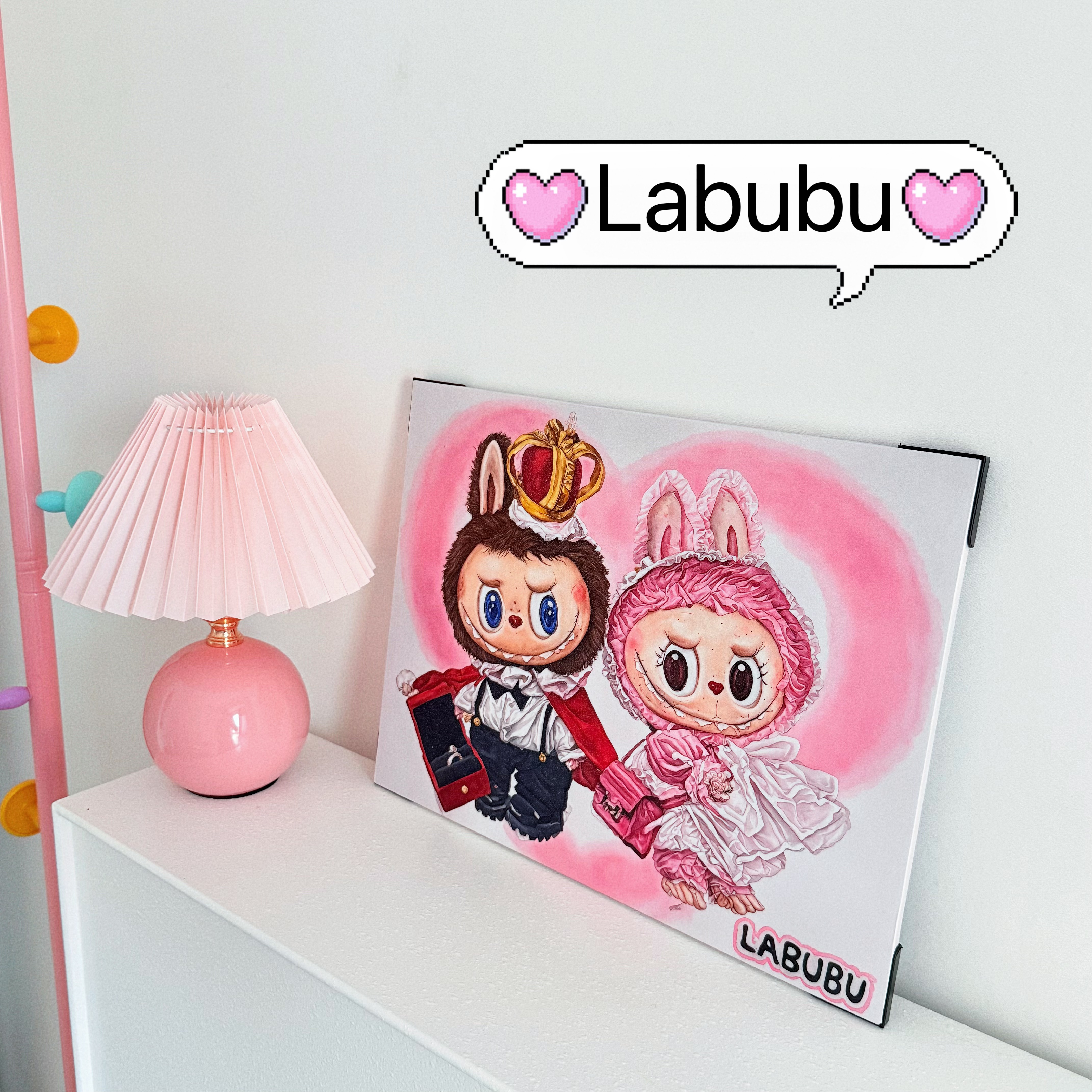 【闪光画拉布布】摆件画客厅可爱装饰画卧室高级感卡通玄关挂画