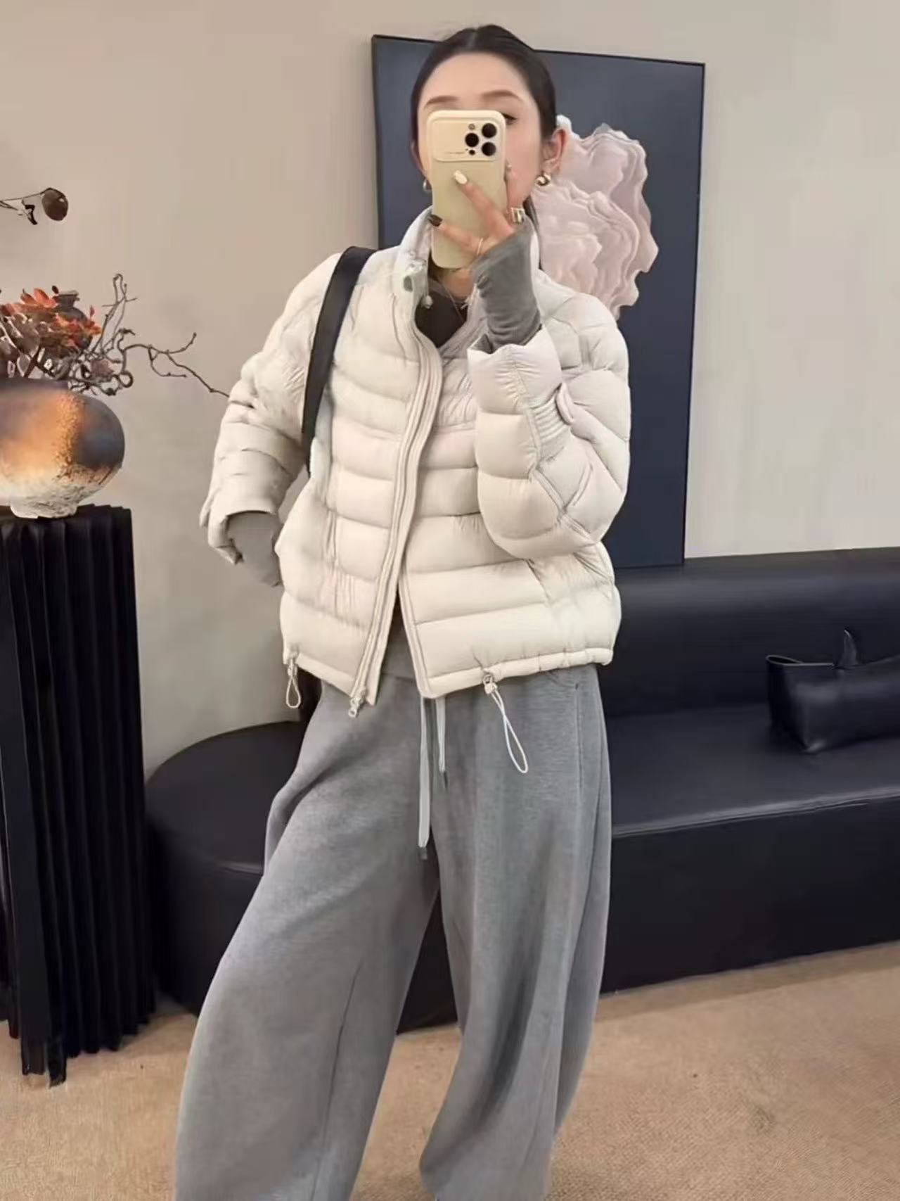 【爆款排骨款泡芙】2025新款羽绒服冬季女短款宽松立领韩版冬装外套