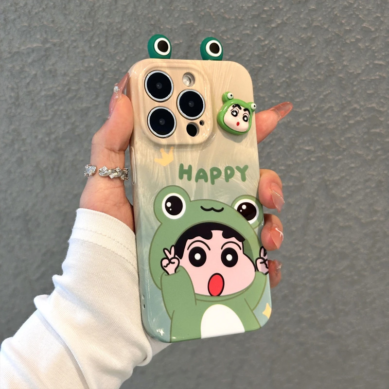 欧克里里日韩青蛙小新适用苹果16promax手机壳华为oppo小米vivo15
