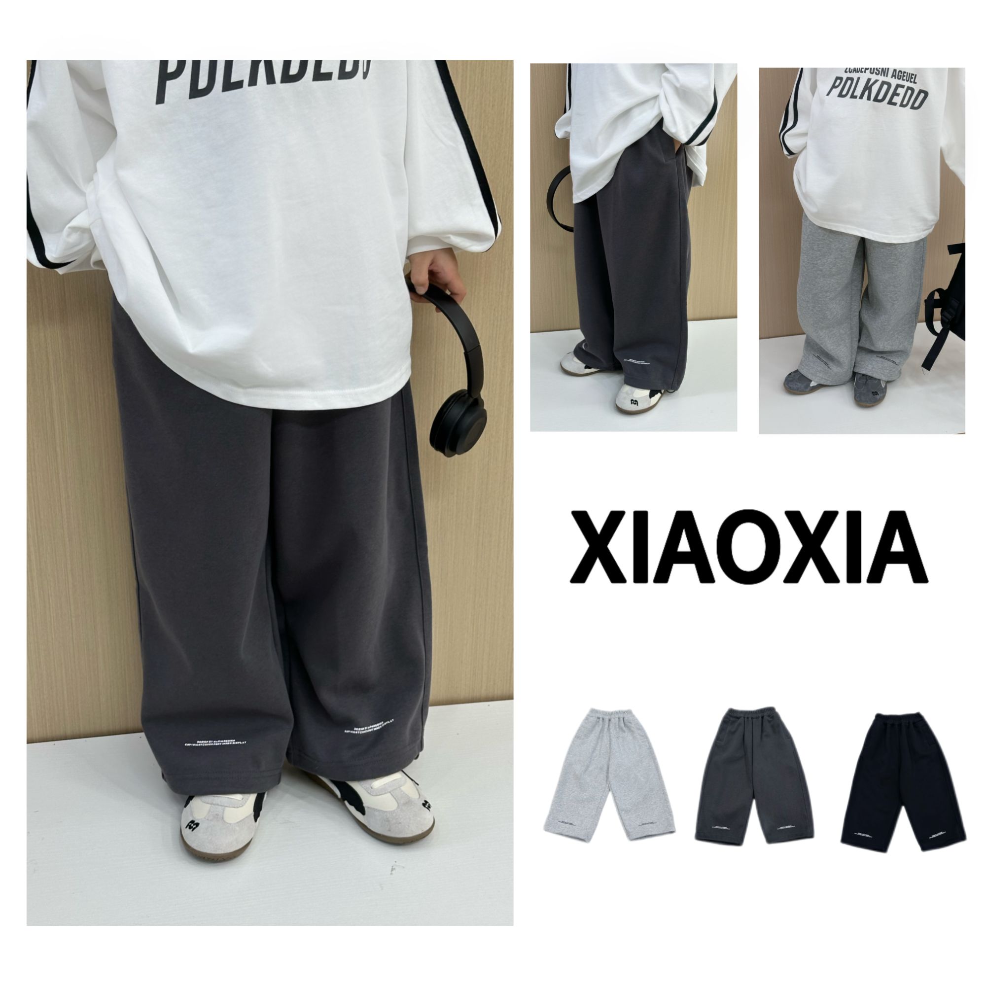 XXJ 2309 三重奏【雾纪】休闲时尚印花字母卫裤