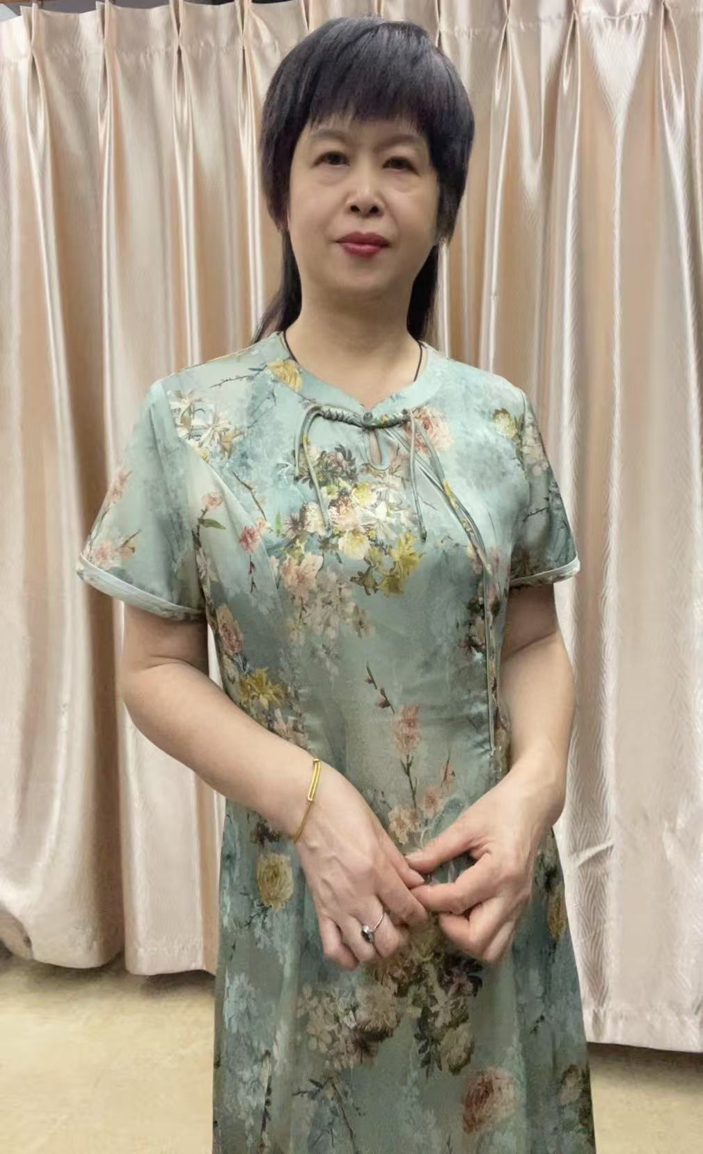 中老年夏季洋气新中式改良旗袍风格妈妈连衣裙