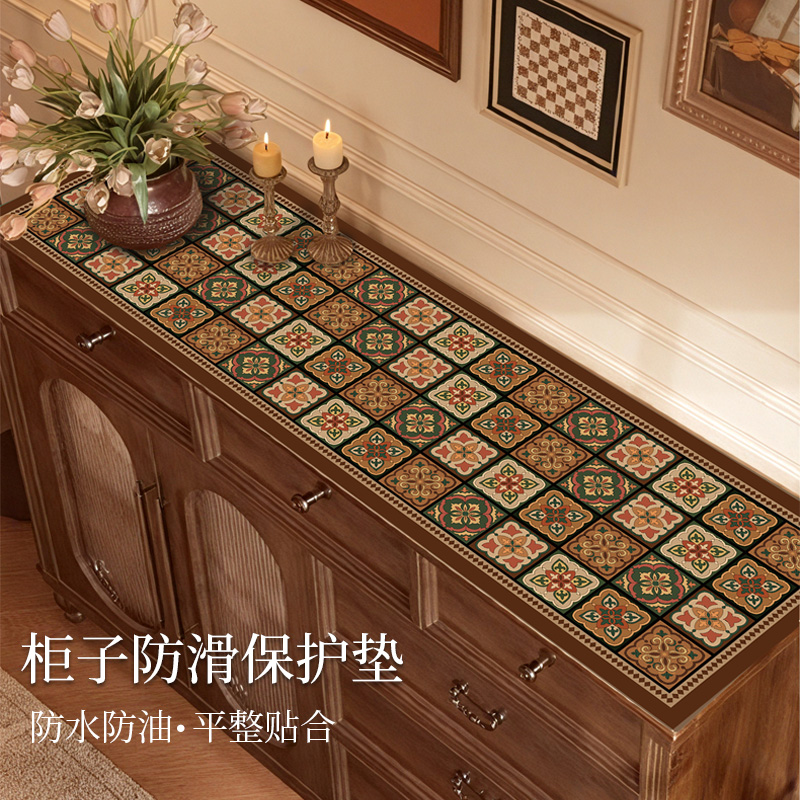 复古美式电视柜桌垫鞋柜餐边柜桌面防滑吸水保护垫子盖布台面桌布