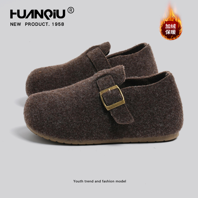 环球厚底加绒勃肯鞋女款2025冬季新款保暖加厚雪地靴防滑休闲鞋