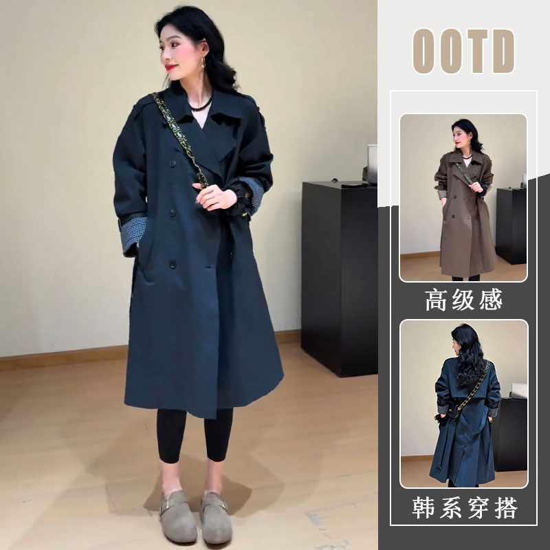 爆款风衣外套女2025新款巨好看的今年流行中长款小个子超火高级感