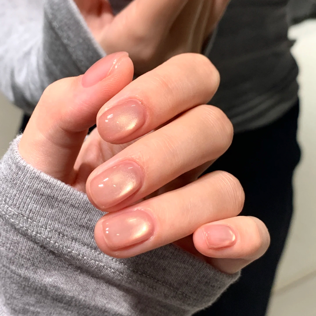 【光轮】猫眼玻璃珠短款显白穿戴甲高级气质简约气质纯欲美甲小灯泡