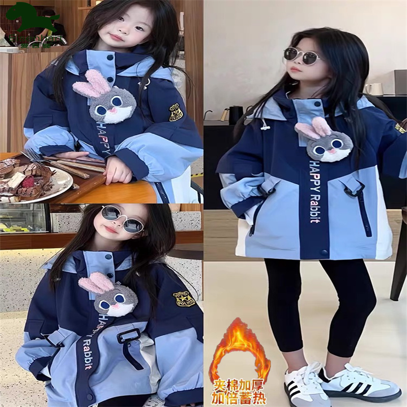 朱迪兔子警官女童秋冬装外套2025儿童装洋气时髦春秋款女大童秋冬