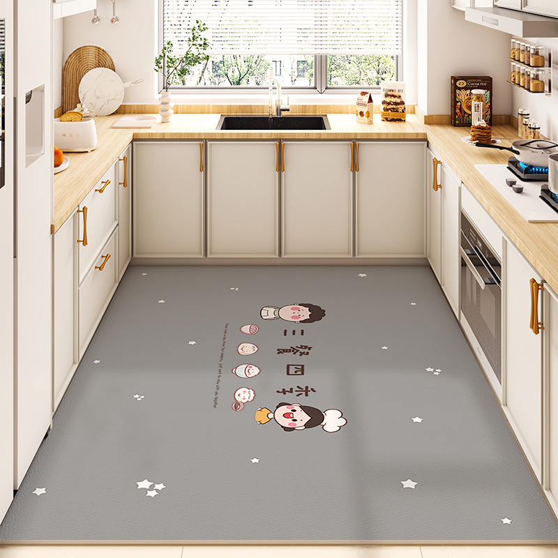 简约轻奢满铺可擦免洗一抹净脚垫家用防滑易打理PVC地垫