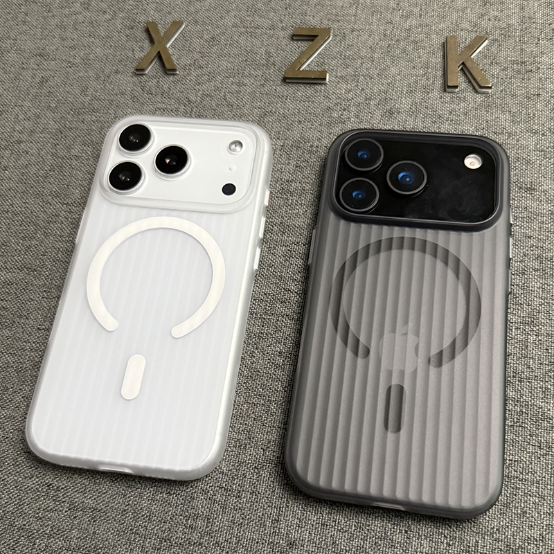瓦楞冰雾磁吸壳适用于苹果17手机壳男iphone17pro保护套新款max套