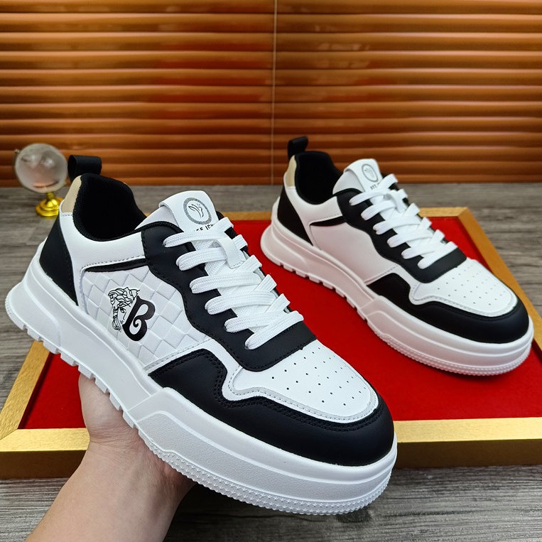 新款秋冬休闲皮鞋时尚百搭个性软底轻便板鞋厚底青年运动舒适潮鞋