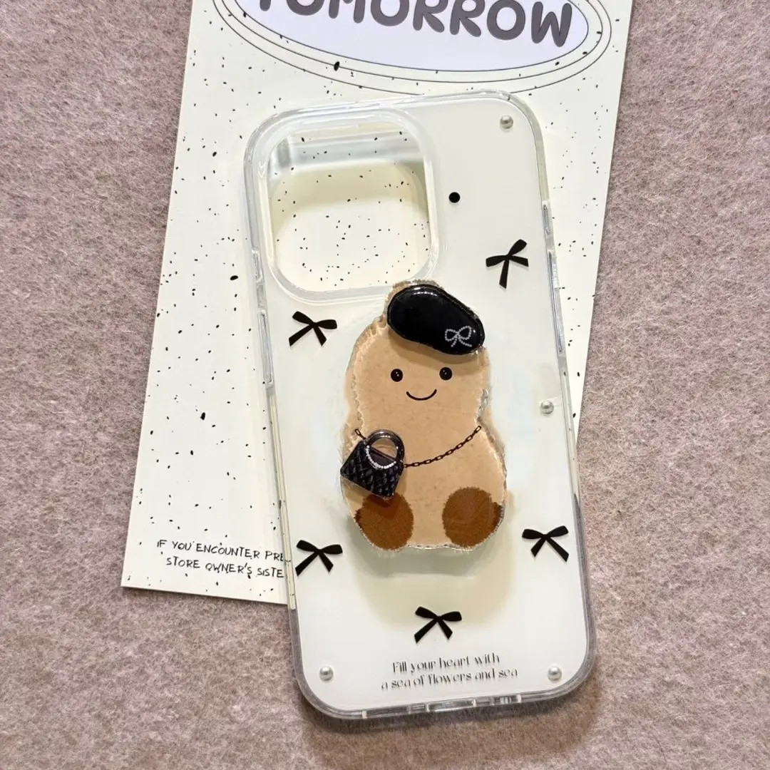 波点蝴蝶结适用苹果华为vivo小米oppo女iphone17/16/15手机壳