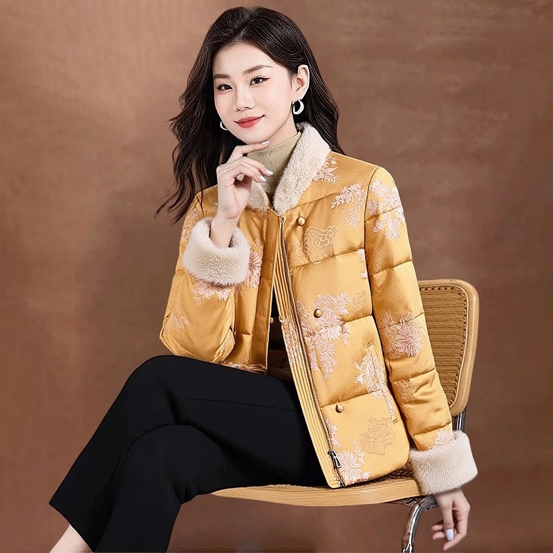 新中式国风棉服女2025新款冬季晋江爆款贵气高端提花唐装羊毛棉袄